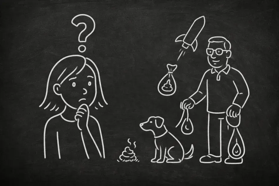 Where does the dog poop go — the art of not knowing